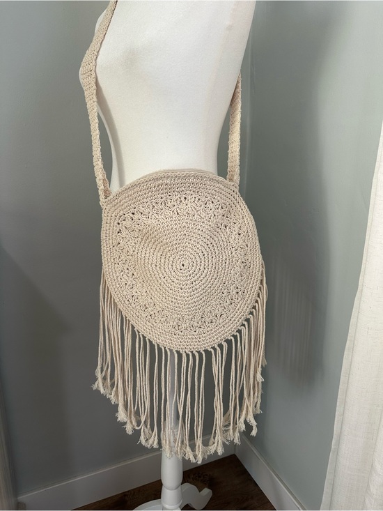 Handbags - Women’s Crocheted, Fringe Purse Crossbody, Shoulder Bag, Boho, Western, Festival